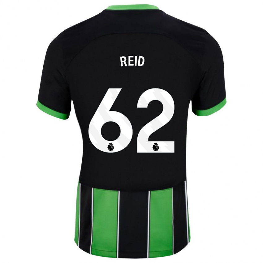 Enfant Maillot Tommy Reid #62 Vert Noir Tenues Extérieur 2023/24 T-Shirt Suisse