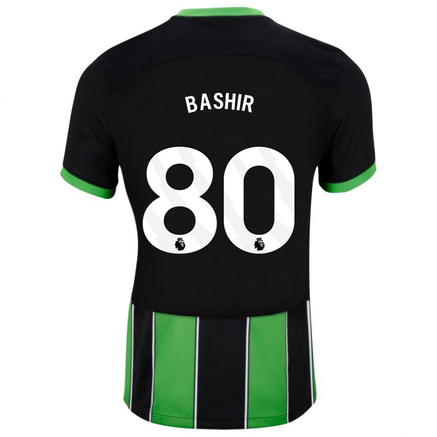 Enfant Maillot Sahil Bashir #80 Vert Noir Tenues Extérieur 2023/24 T-Shirt Suisse