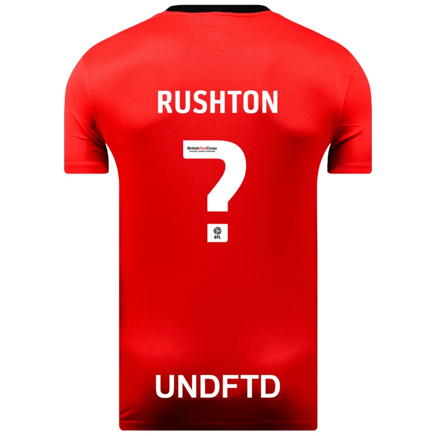 Kinder Niall Rushton #0 Rot Auswärtstrikot Trikot 2023/24 T-Shirt Schweiz