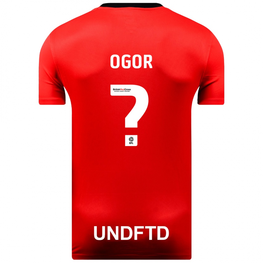 Kinder Chris Ogor #0 Rot Auswärtstrikot Trikot 2023/24 T-Shirt Schweiz