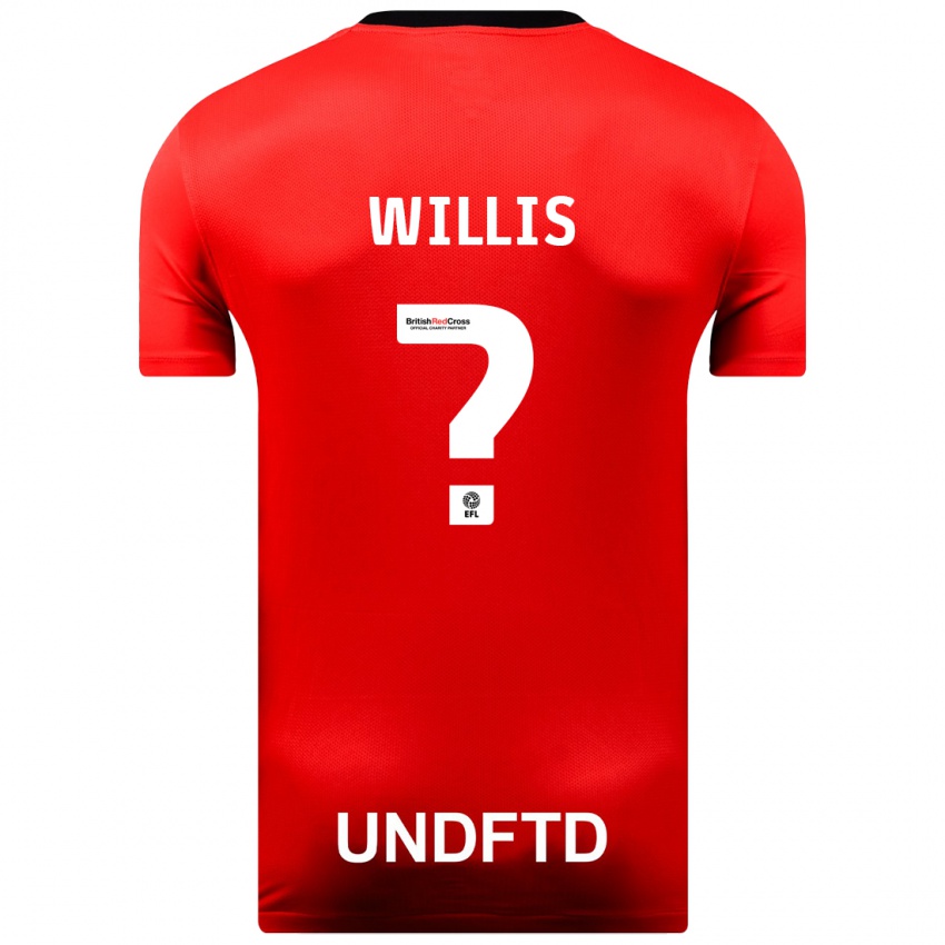 Kinder Zach Willis #0 Rot Auswärtstrikot Trikot 2023/24 T-Shirt Schweiz