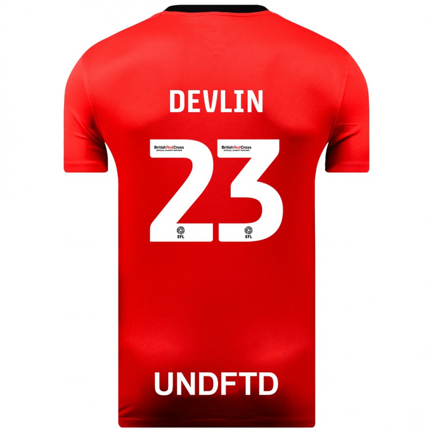 Kinder Charlotte Devlin #23 Rot Auswärtstrikot Trikot 2023/24 T-Shirt Schweiz