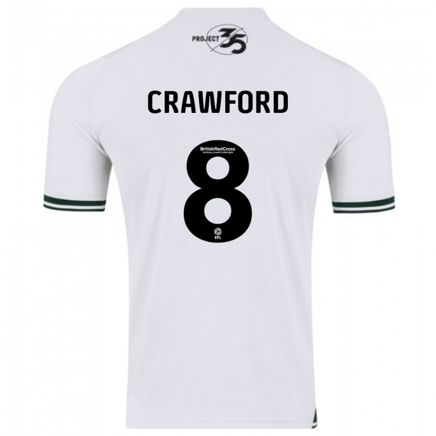 Enfant Maillot Imy Crawford #8 Blanc Tenues Extérieur 2023/24 T-Shirt Suisse