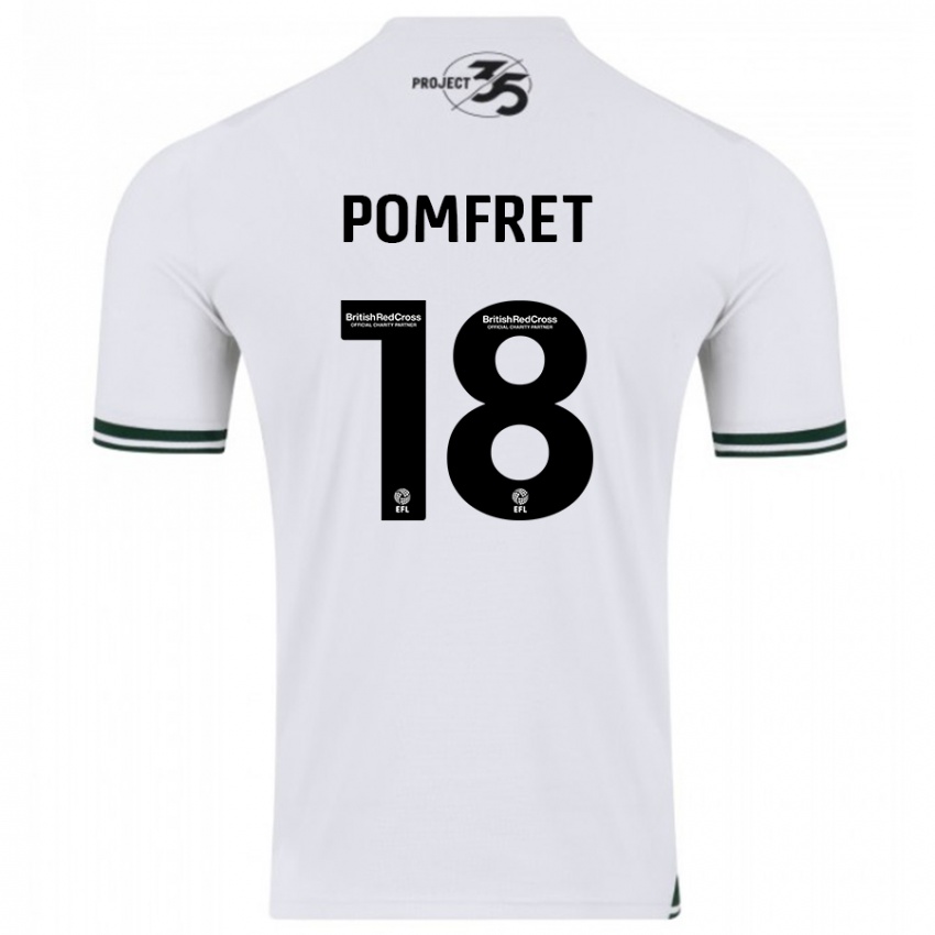 Enfant Maillot Taya Pomfret #18 Blanc Tenues Extérieur 2023/24 T-Shirt Suisse