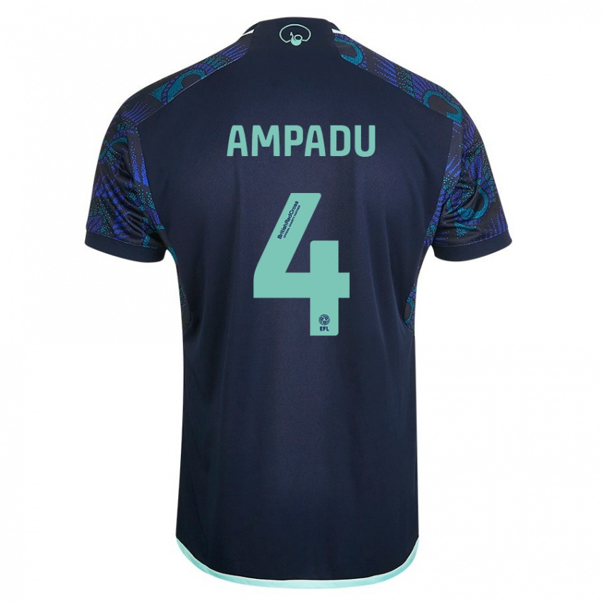 Enfant Maillot Ethan Ampadu #4 Bleu Tenues Extérieur 2023/24 T-Shirt Suisse