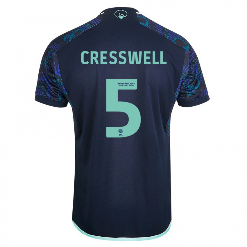 Enfant Maillot Charlie Cresswell #5 Bleu Tenues Extérieur 2023/24 T-Shirt Suisse