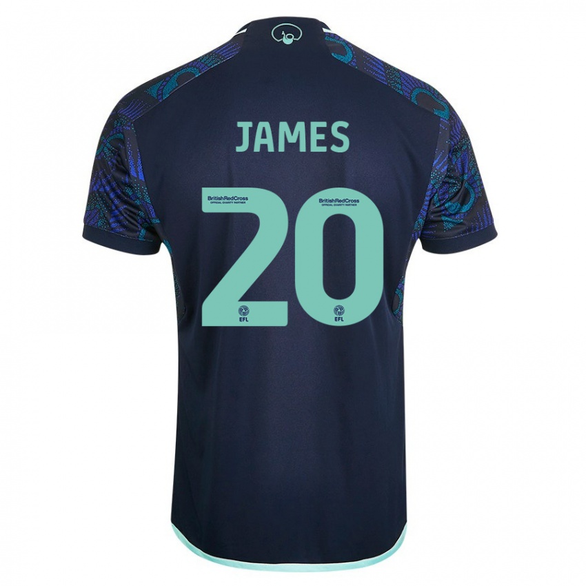 Enfant Maillot Daniel James #20 Bleu Tenues Extérieur 2023/24 T-Shirt Suisse