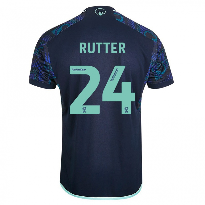 Enfant Maillot Georginio Rutter #24 Bleu Tenues Extérieur 2023/24 T-Shirt Suisse