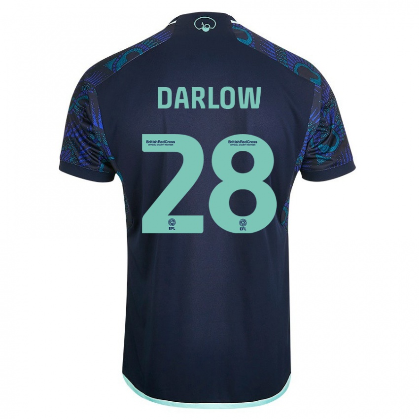 Kinder Karl Darlow #28 Blau Auswärtstrikot Trikot 2023/24 T-Shirt Schweiz