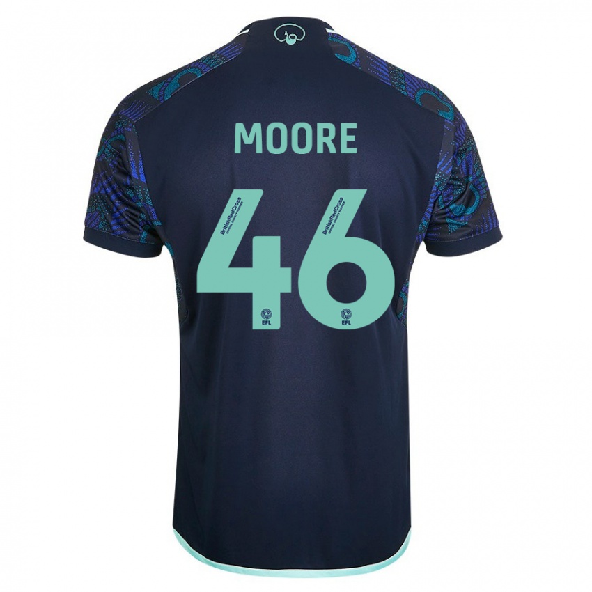 Enfant Maillot Kris Moore #46 Bleu Tenues Extérieur 2023/24 T-Shirt Suisse