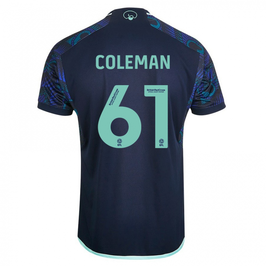 Enfant Maillot Cian Coleman #61 Bleu Tenues Extérieur 2023/24 T-Shirt Suisse