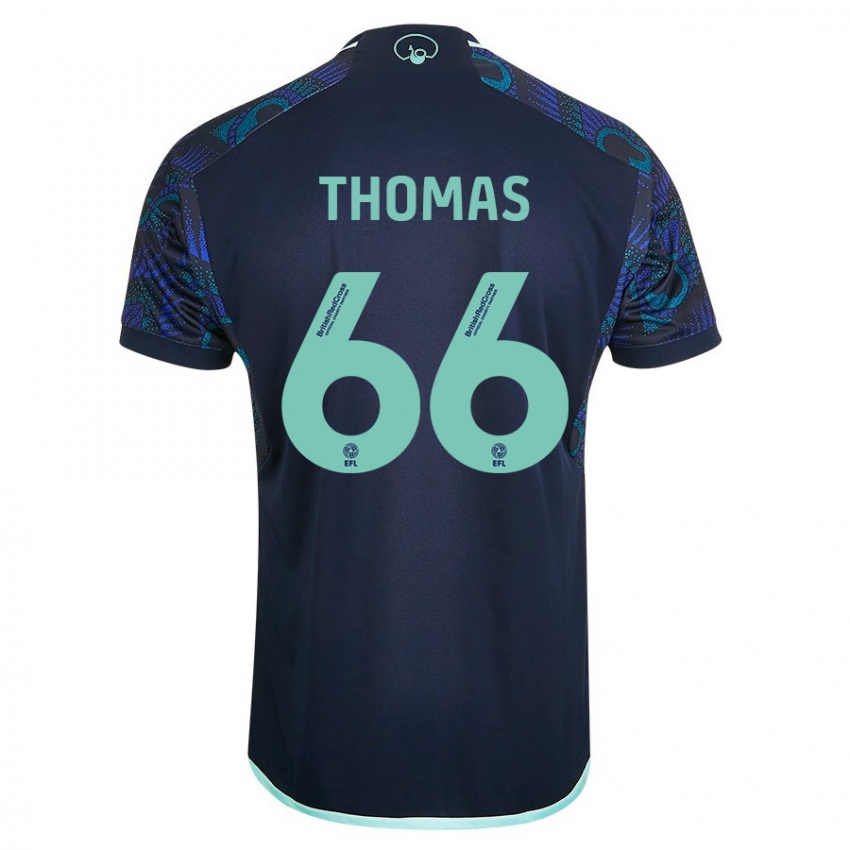 Enfant Maillot Luca Thomas #66 Bleu Tenues Extérieur 2023/24 T-Shirt Suisse