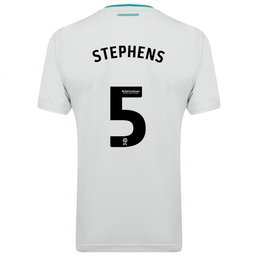 Enfant Maillot Jack Stephens #5 Blanc Tenues Extérieur 2023/24 T-Shirt Suisse