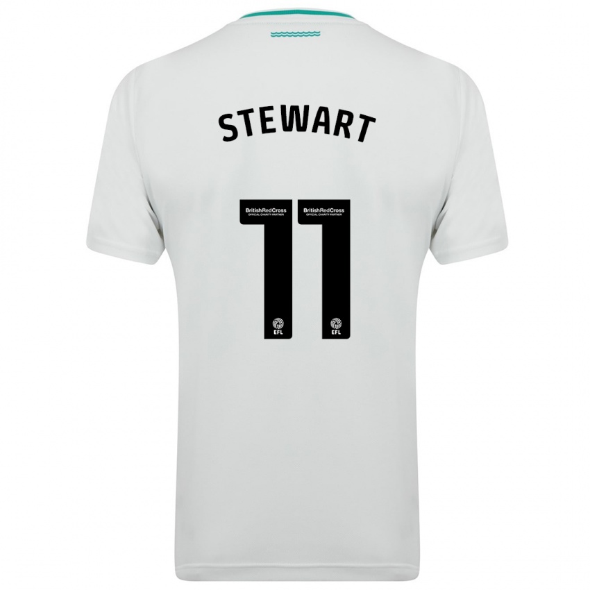 Enfant Maillot Ross Stewart #11 Blanc Tenues Extérieur 2023/24 T-Shirt Suisse