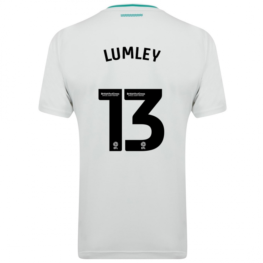 Enfant Maillot Joe Lumley #13 Blanc Tenues Extérieur 2023/24 T-Shirt Suisse