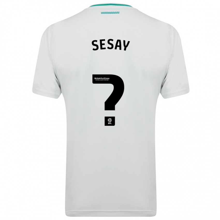 Kinder Moses Sesay #0 Weiß Auswärtstrikot Trikot 2023/24 T-Shirt Schweiz