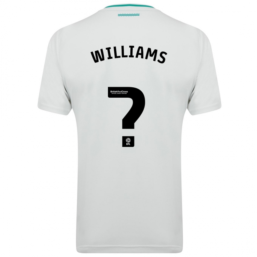 Enfant Maillot Barnaby Williams #0 Blanc Tenues Extérieur 2023/24 T-Shirt Suisse