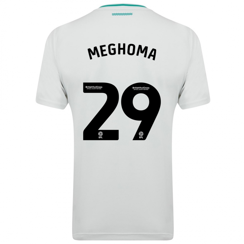 Enfant Maillot Jayden Meghoma #29 Blanc Tenues Extérieur 2023/24 T-Shirt Suisse