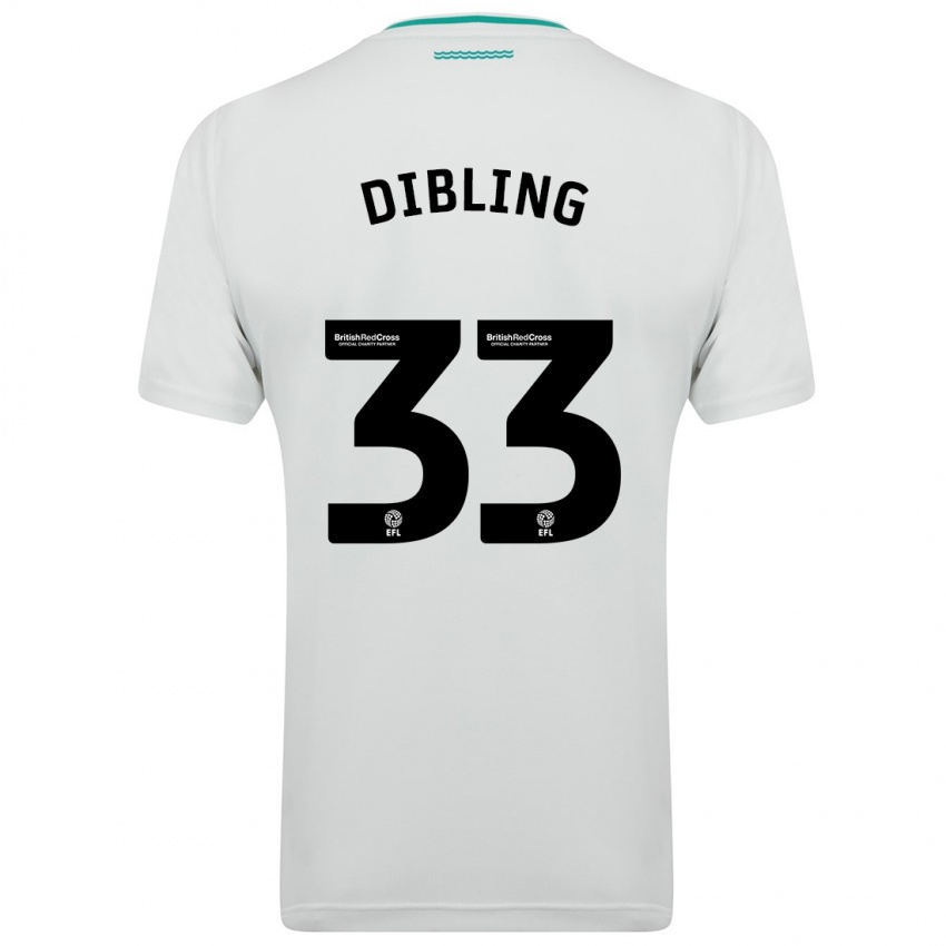 Enfant Maillot Tyler Dibling #33 Blanc Tenues Extérieur 2023/24 T-Shirt Suisse