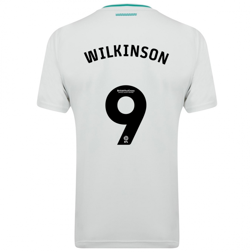 Kinder Katie Wilkinson #9 Weiß Auswärtstrikot Trikot 2023/24 T-Shirt Schweiz