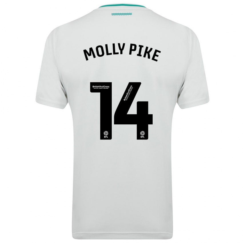 Kinder Molly Pike #14 Weiß Auswärtstrikot Trikot 2023/24 T-Shirt Schweiz
