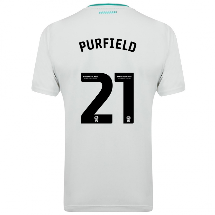Kinder Jemma Elizabeth Purfield #21 Weiß Auswärtstrikot Trikot 2023/24 T-Shirt Schweiz