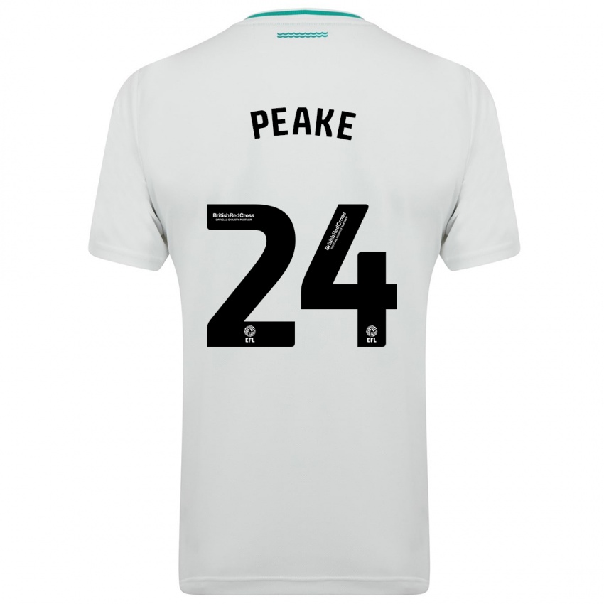 Kinder Paige Peake #24 Weiß Auswärtstrikot Trikot 2023/24 T-Shirt Schweiz