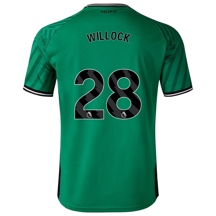 Kinder Joe Willock #28 Grün Auswärtstrikot Trikot 2023/24 T-Shirt Schweiz