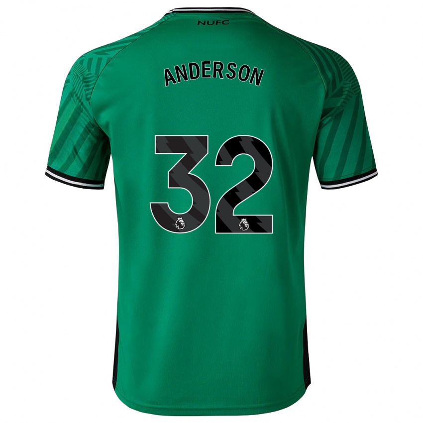 Enfant Maillot Elliot Anderson #32 Vert Tenues Extérieur 2023/24 T-Shirt Suisse