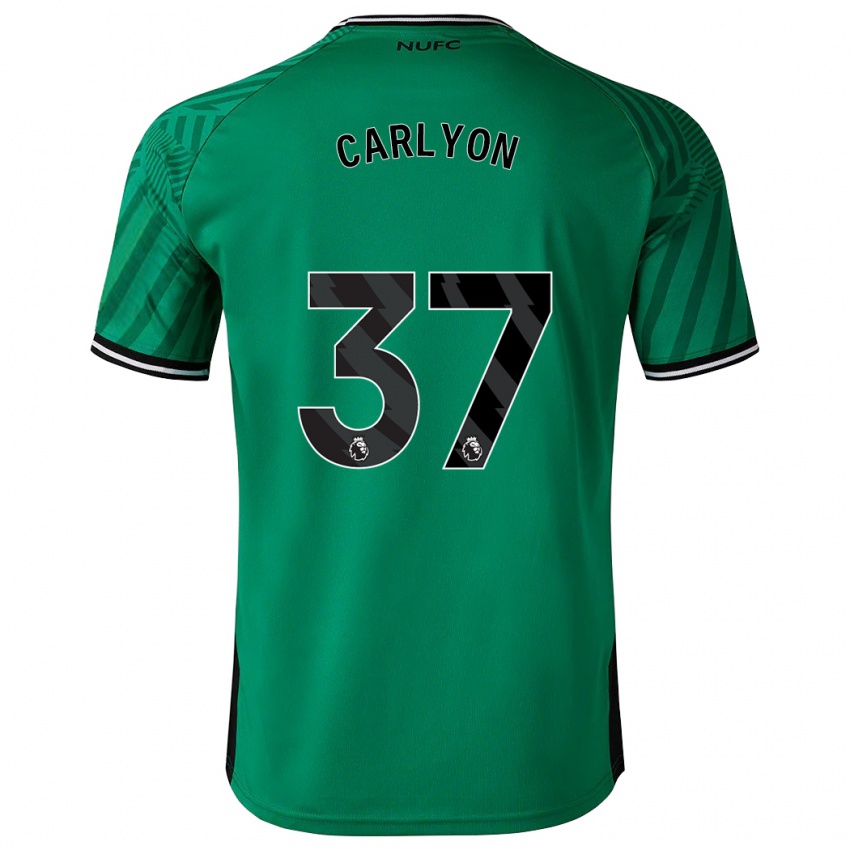 Enfant Maillot Nathan Carlyon #37 Vert Tenues Extérieur 2023/24 T-Shirt Suisse