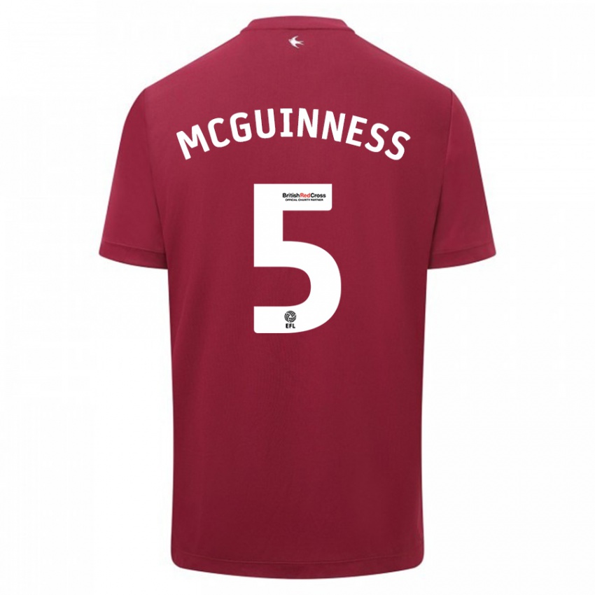 Enfant Maillot Mark Mcguinness #5 Rouge Tenues Extérieur 2023/24 T-Shirt Suisse