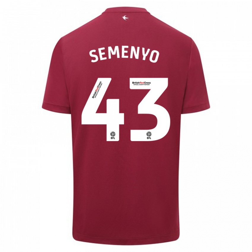 Enfant Maillot Jai Semenyo #43 Rouge Tenues Extérieur 2023/24 T-Shirt Suisse