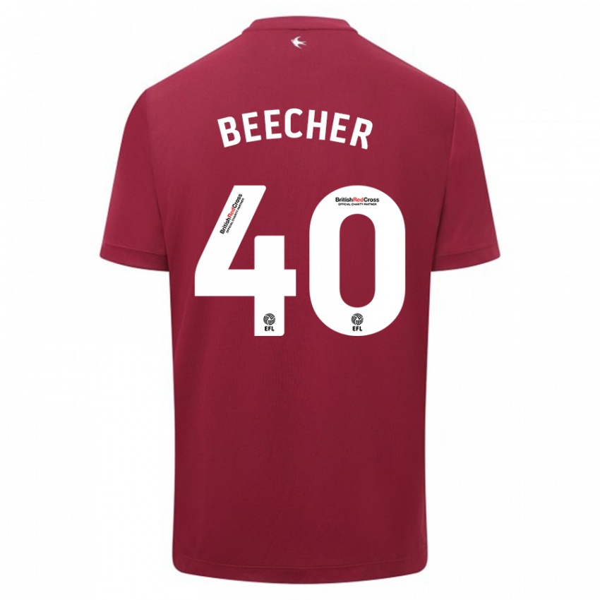 Enfant Maillot Josh Beecher #40 Rouge Tenues Extérieur 2023/24 T-Shirt Suisse