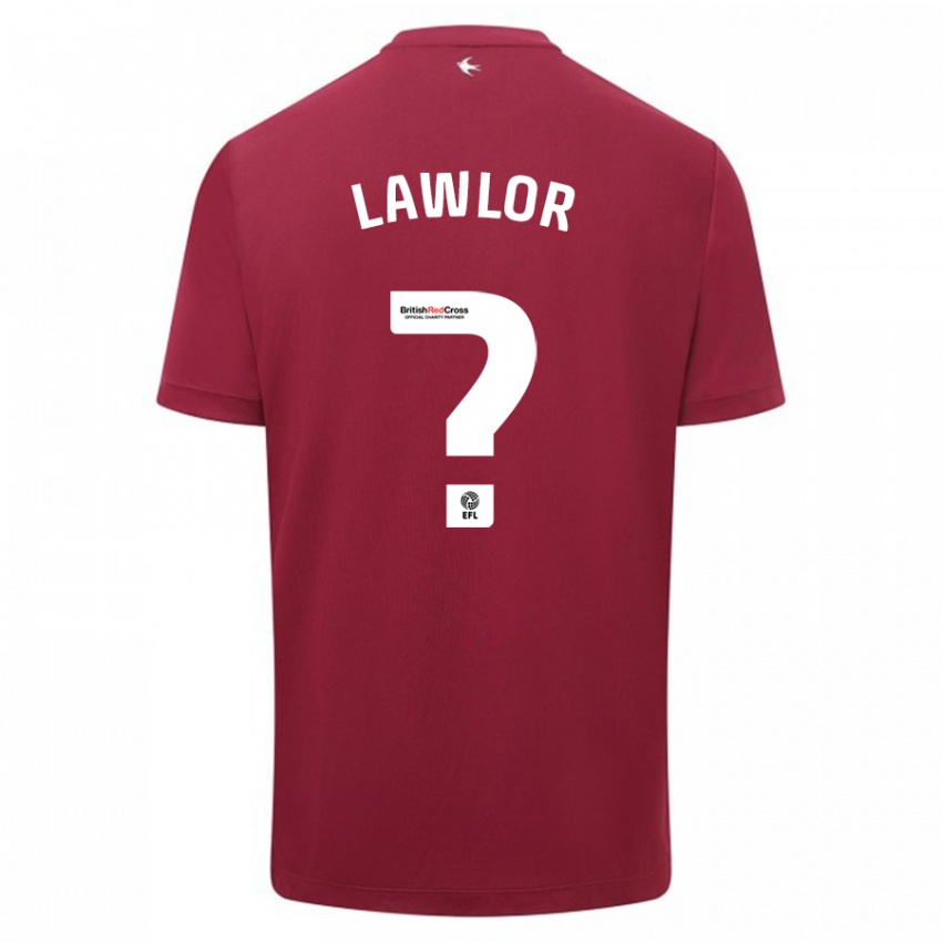 Enfant Maillot Dylan Lawlor #0 Rouge Tenues Extérieur 2023/24 T-Shirt Suisse