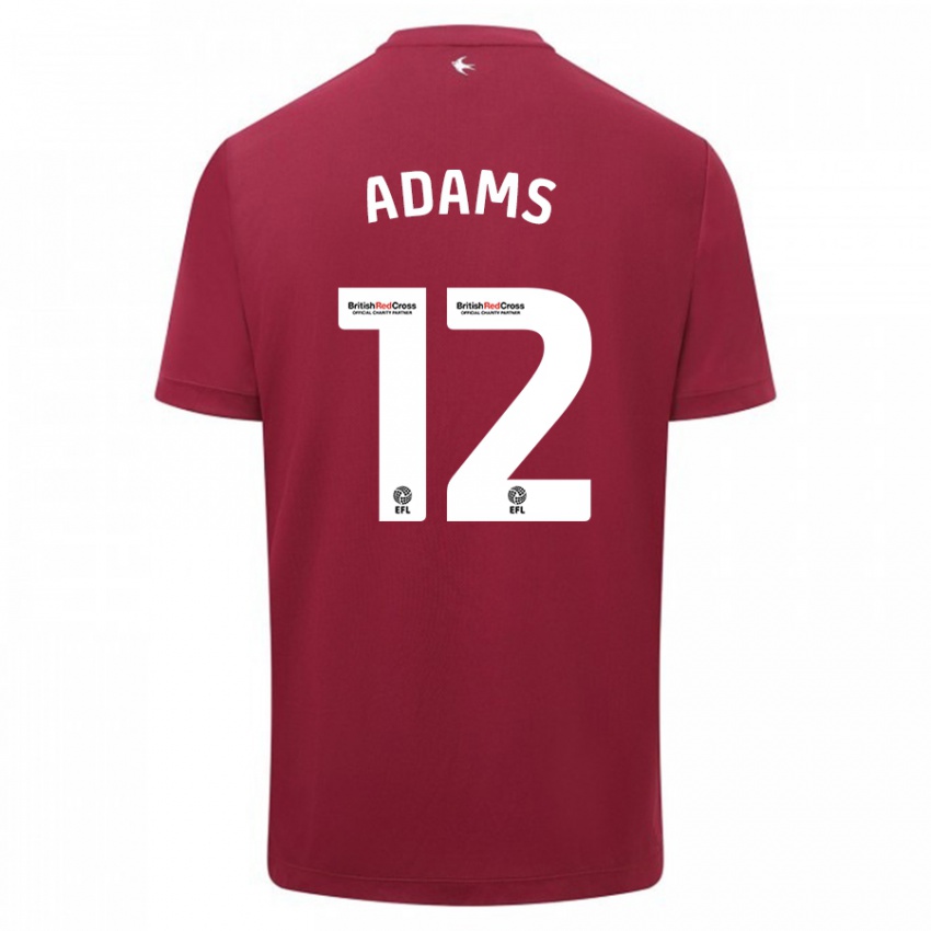 Enfant Maillot Kelly Adams #12 Rouge Tenues Extérieur 2023/24 T-Shirt Suisse