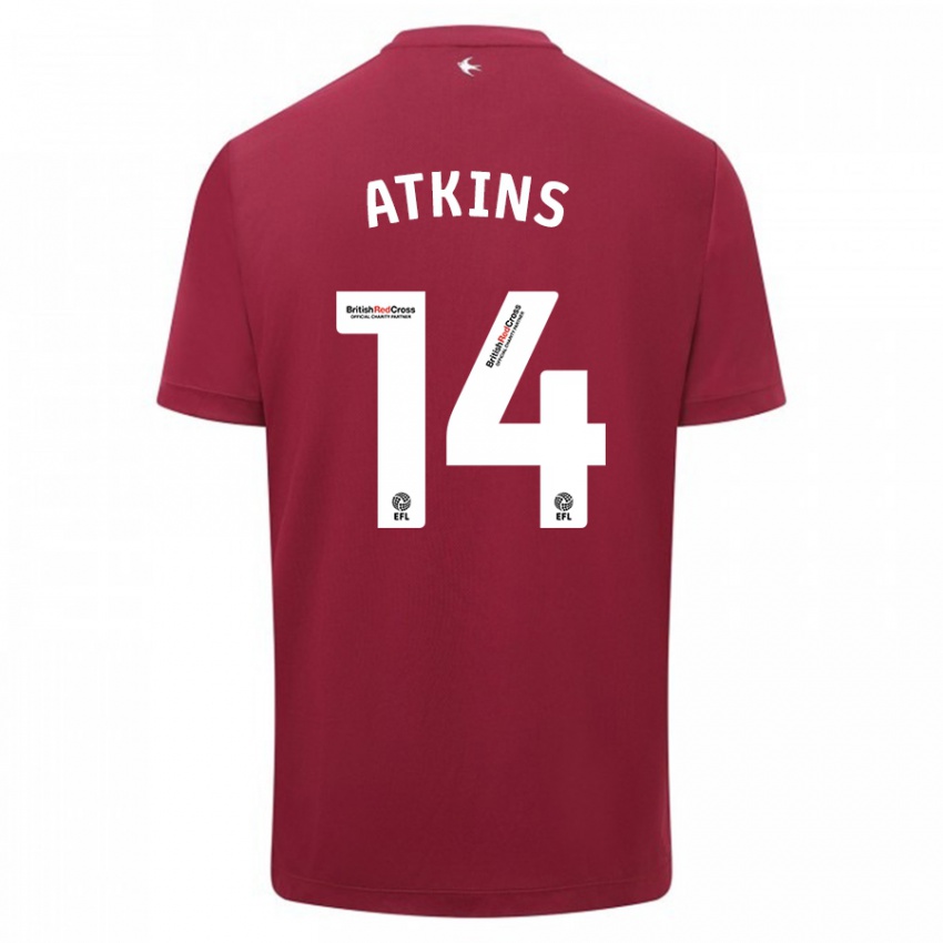 Kinder Zoe Atkins #14 Rot Auswärtstrikot Trikot 2023/24 T-Shirt Schweiz