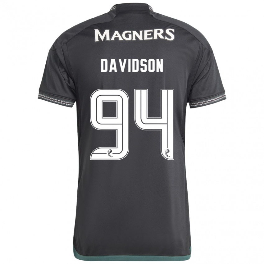 Kinder Alasdair Davidson #94 Schwarz Auswärtstrikot Trikot 2023/24 T-Shirt Schweiz