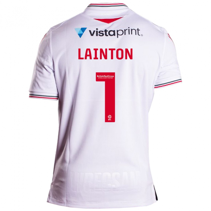 Enfant Maillot Rob Lainton #1 Blanc Tenues Extérieur 2023/24 T-Shirt Suisse