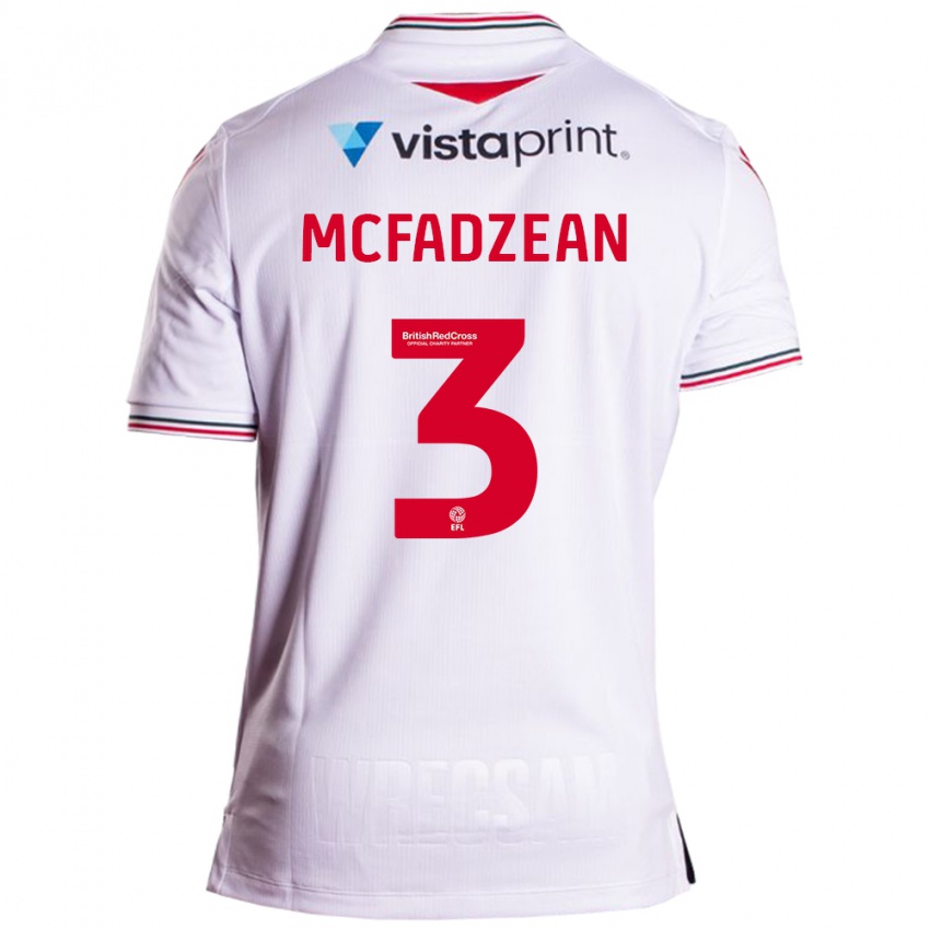 Enfant Maillot Callum Mcfadzean #3 Blanc Tenues Extérieur 2023/24 T-Shirt Suisse
