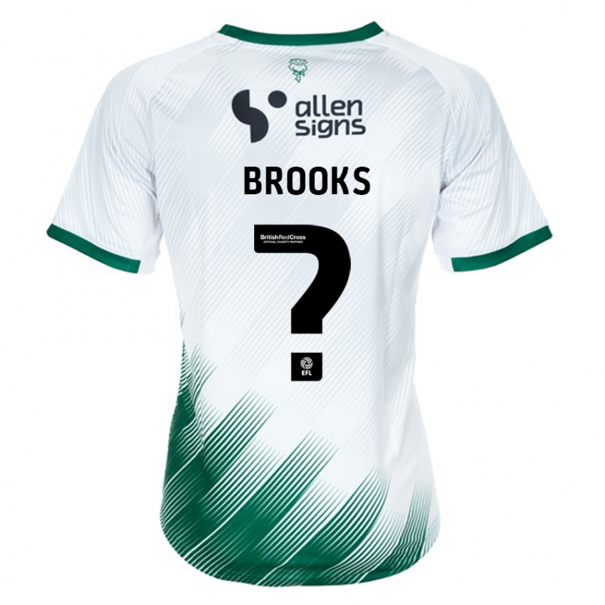Enfant Maillot Billy Brooks #0 Blanc Tenues Extérieur 2023/24 T-Shirt Suisse
