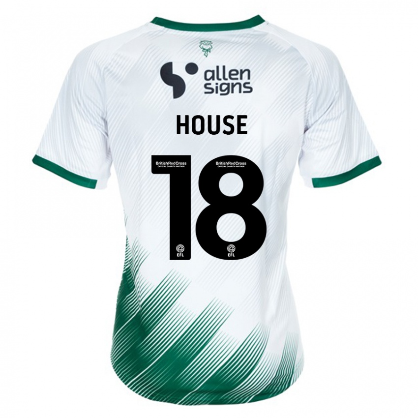 Kinder Ben House #18 Weiß Auswärtstrikot Trikot 2023/24 T-Shirt Schweiz
