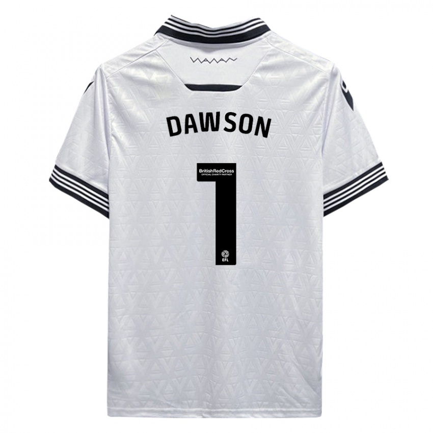 Enfant Maillot Cameron Dawson #1 Blanc Tenues Extérieur 2023/24 T-Shirt Suisse