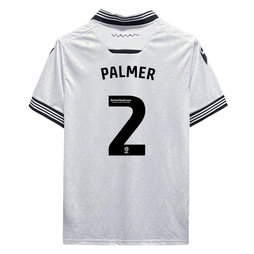 Enfant Maillot Liam Palmer #2 Blanc Tenues Extérieur 2023/24 T-Shirt Suisse