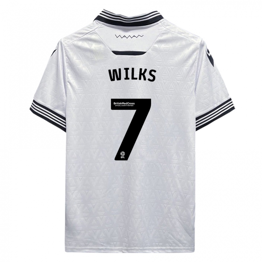 Enfant Maillot Mallik Wilks #7 Blanc Tenues Extérieur 2023/24 T-Shirt Suisse