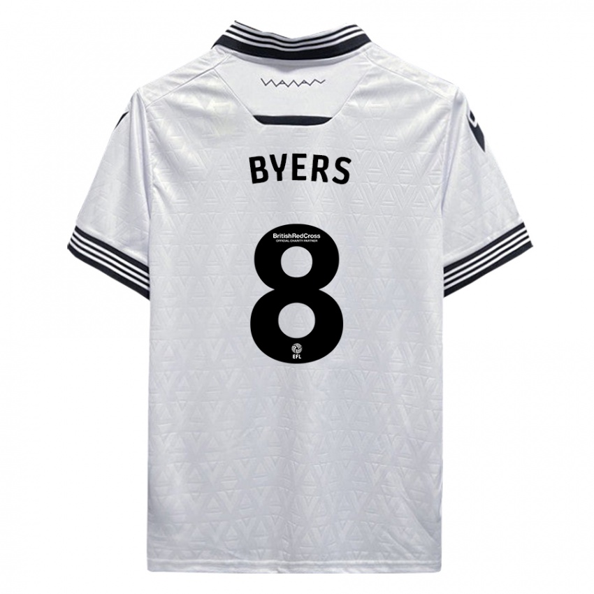 Enfant Maillot George Byers #8 Blanc Tenues Extérieur 2023/24 T-Shirt Suisse