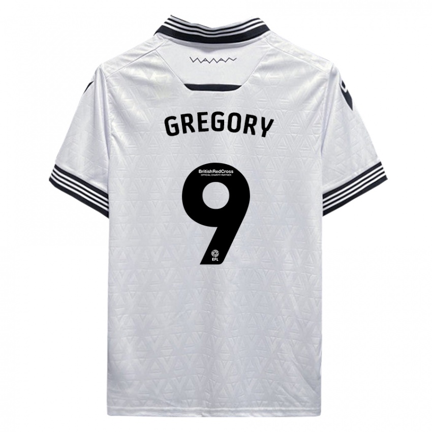 Enfant Maillot Lee Gregory #9 Blanc Tenues Extérieur 2023/24 T-Shirt Suisse