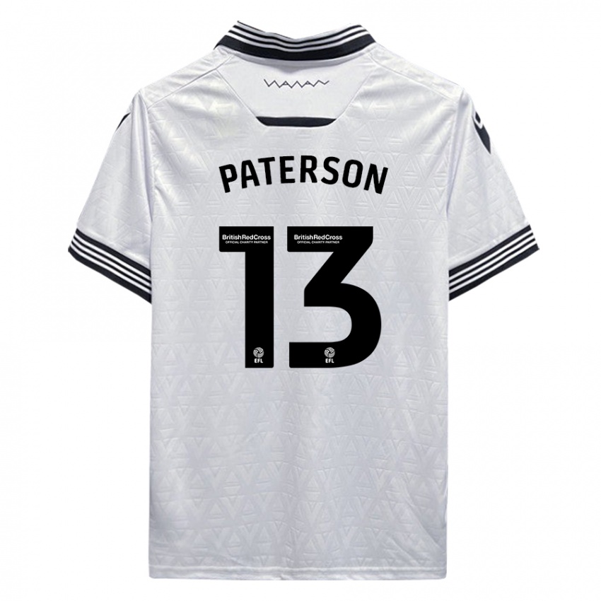 Enfant Maillot Callum Paterson #13 Blanc Tenues Extérieur 2023/24 T-Shirt Suisse