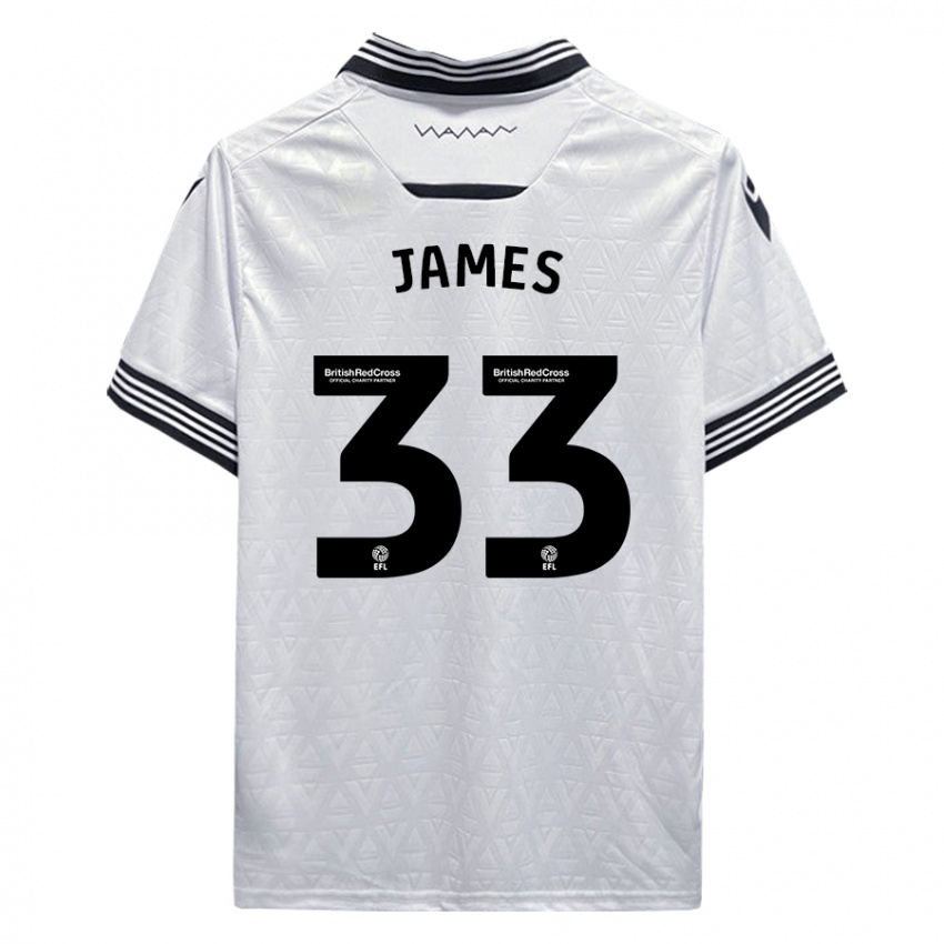 Kinder Reece James #33 Weiß Auswärtstrikot Trikot 2023/24 T-Shirt Schweiz