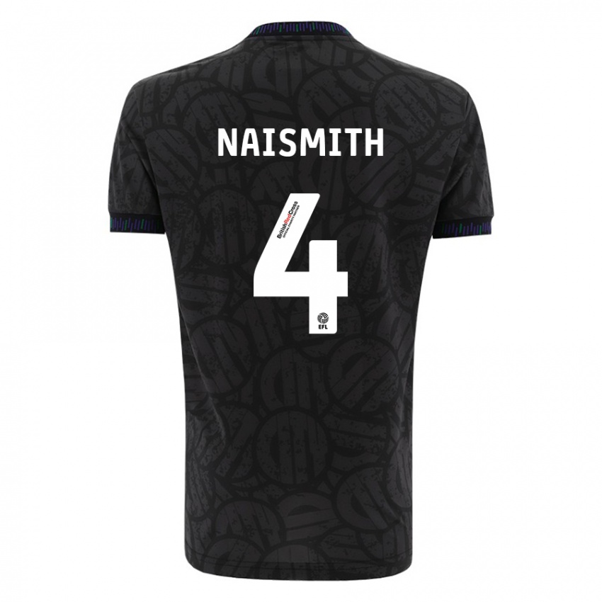 Enfant Maillot Kal Naismith #4 Noir Tenues Extérieur 2023/24 T-Shirt Suisse