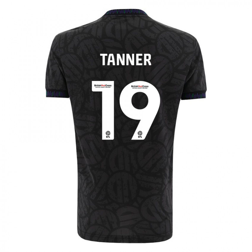 Enfant Maillot George Tanner #19 Noir Tenues Extérieur 2023/24 T-Shirt Suisse